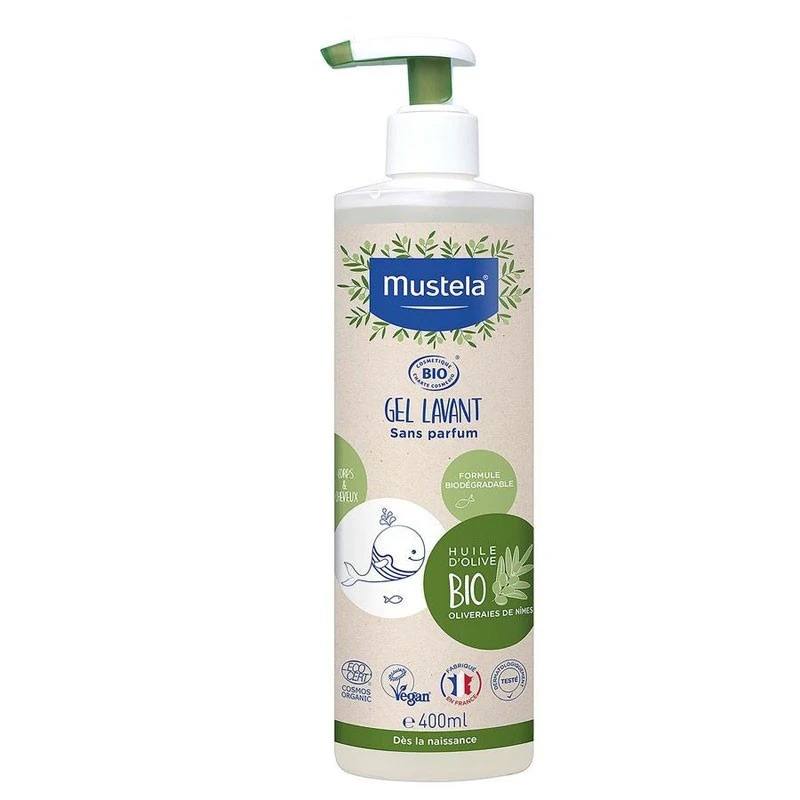 MUSTELA BIO GEL  SP LAVANT CORPS/CH 400ML