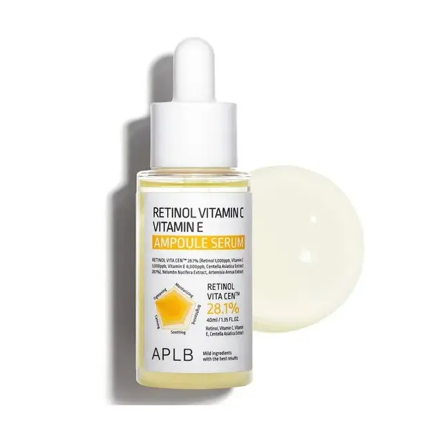 Aplb Sérum Ampoule Anti Age Illuminateur Rétinol et Vitamin C 40 ml