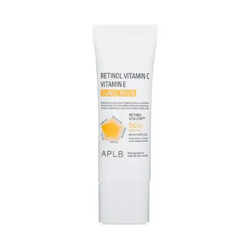 APLB Crème solaire pour le visage Retinol Vitamin C Vitamin E SPF50+ 